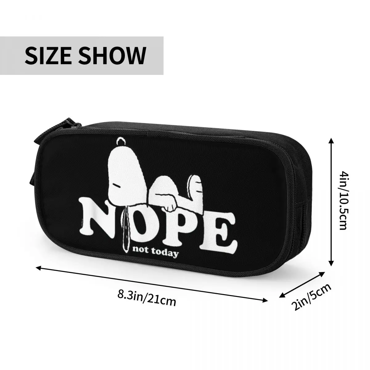 Imagem -06 - Lápis Case com Zipper para Crianças Office Pen Bolsa Peanuts Snoopy Nope Grande Capacidade