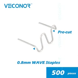 500 pçs 0.8mm grampos de onda para grampo quente de plástico máquina de reparação de para-choques