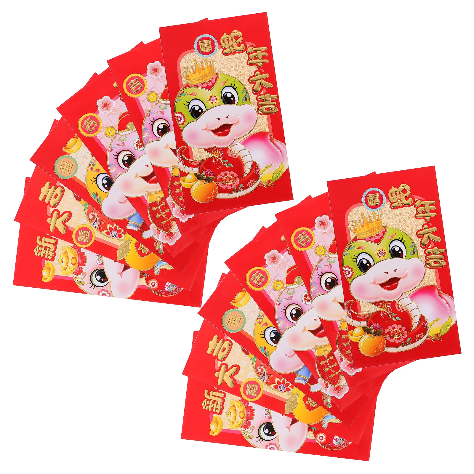 

30 Pcs Chinese New Year Hong Bao Lucky Money Envelope Pocket Snake Red Envelopes