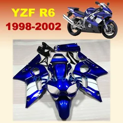 New ABS Motorcycle Fairings Kit Fit For YAMAHA YZFR6 1998 1999 2000 2001 2002 YZF R6 98 99  01 02 Bright Blue White Bodywork Set