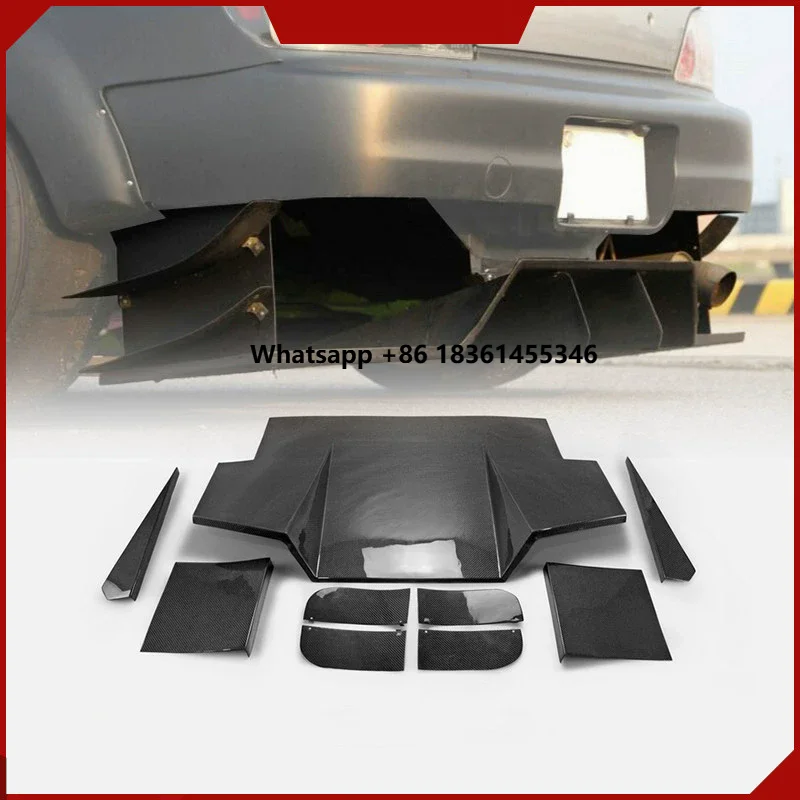 

For modified resin rear bumper Rear spoilers surround Body Kit Car Accessories Carbon fibre Rear Lip