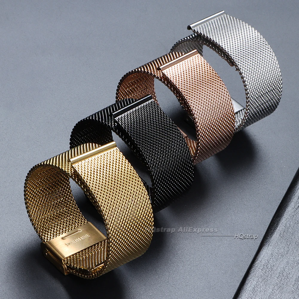 0.6mm 메쉬 밀라니즈 루프 스트랩 18mm 20mm - Mesh Strap Metal 리뷰 및 가격