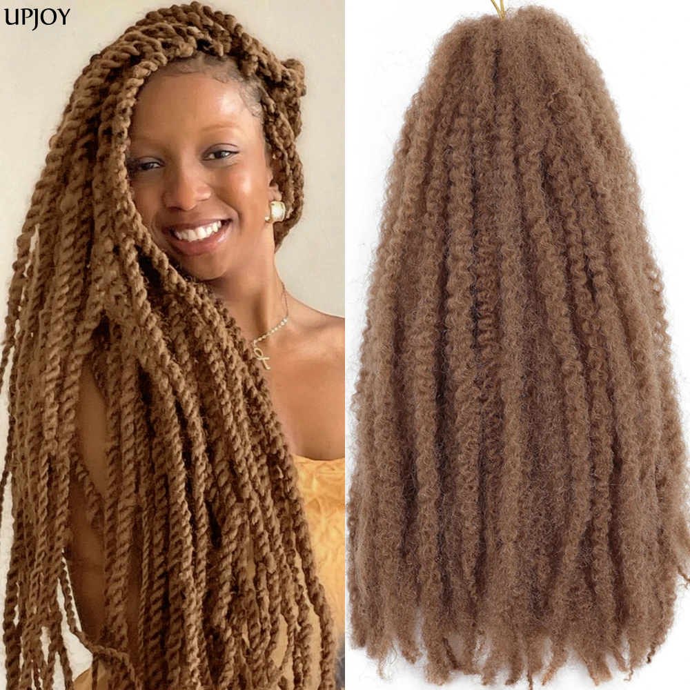 Marley Twists Hair Braiding 18 inch Marley Meche Afro Twist Kinky Crochet Braiding Hair Synthetic Hair Extensions For Women Kids