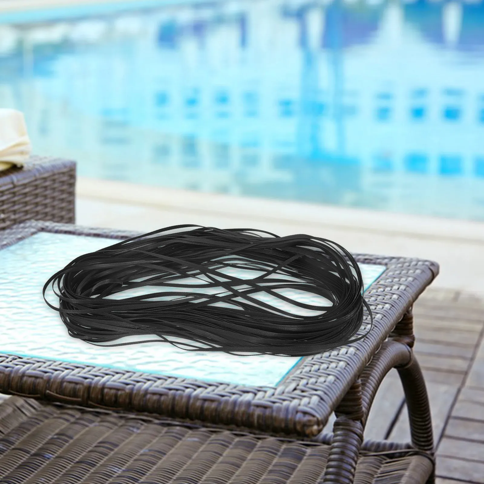 Pe Imitation Rattan Strip 1 Roll for DIY Basket Weaving Craft Making Flower Basket Mat Chair Repair Outdoor Furniture