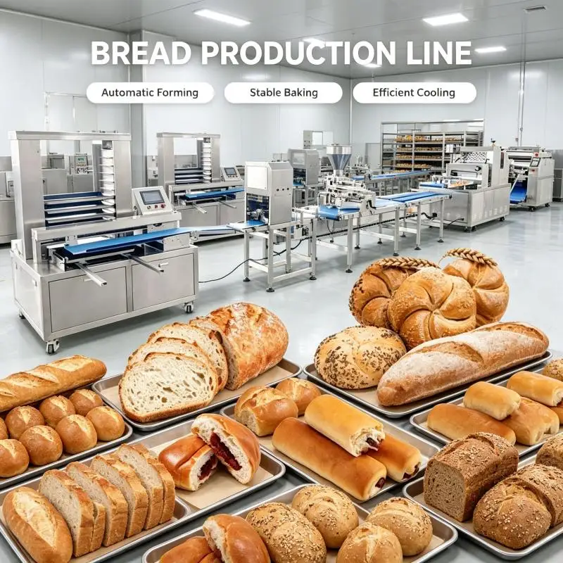 FL Automatic Electric New Baguette Bread Production Line with Full Set Bakery Equipment Customized