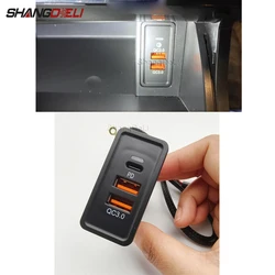 12V/24V Car USB Charger PD Quick Charge QC3.0 Auto Phone Charging Adapter Button Use for VW Golf 7 Accessories