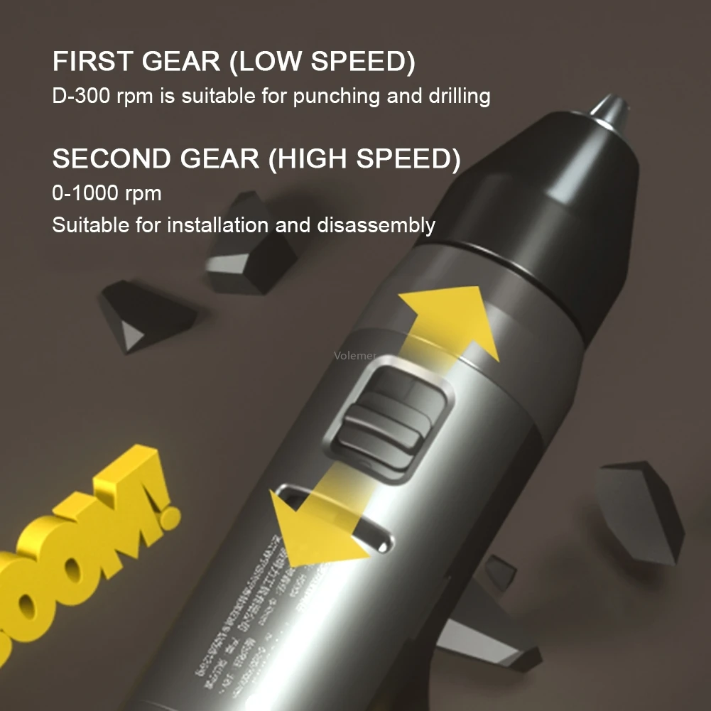 Youpin ไฟฟ้า3000MAh แบตเตอรี่คู่ความเร็ว Brushless ไขควงไร้สายสว่านโรตารี่ชุดเครื่องมือ DIY อุปกรณ์เสริม