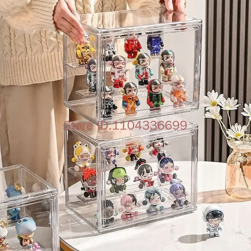 カスタマイズされたアクリル置物ディスプレイボックスラック透明バブル収納人形ビルディングブロックモデルブラインドボックス靴