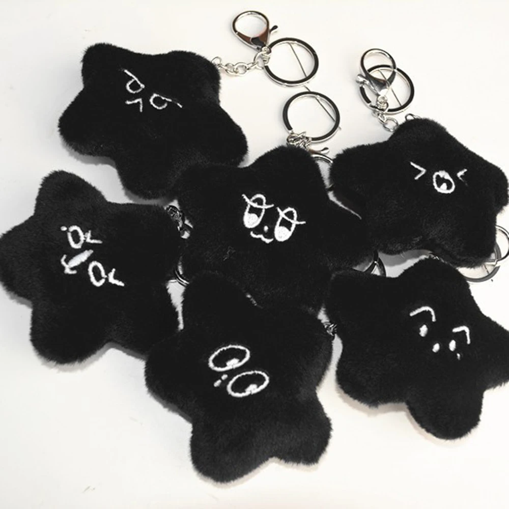 LLavero Kpop 127 de 8CM, llavero brillante de estrella del mar negro, colgante de felpa, llavero de muñeco de estrella de mar, regalo de colección de seguidores de Chenle DoYoung