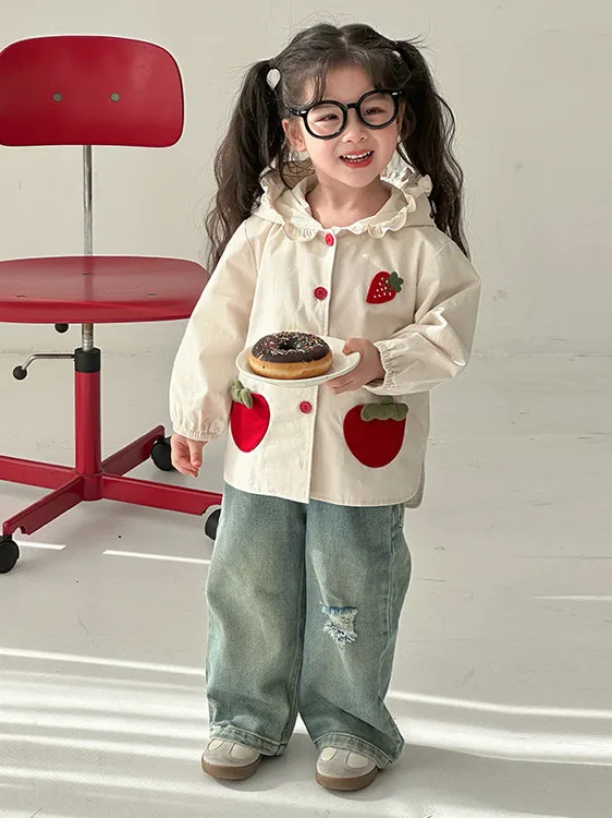 

Модная короткая детская куртка для девочек, весенне-осенний кардиган в корейском стиле, пальто-бантонг в корейском стиле