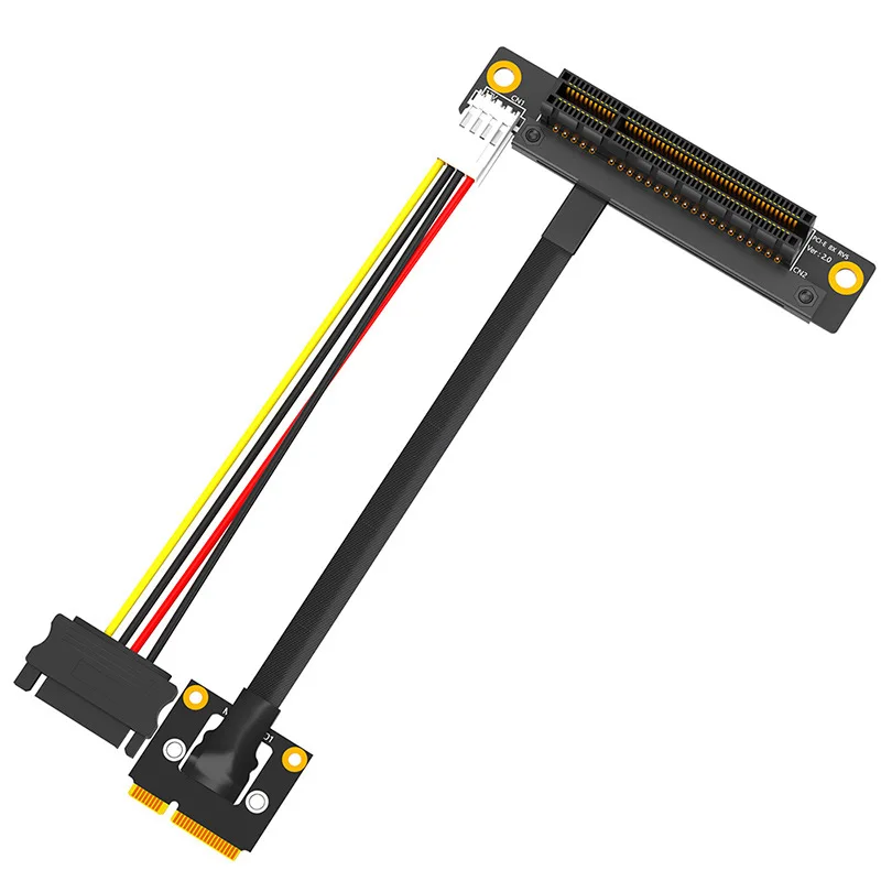JavicTech SinLoon Mini PCIE Wireless Network Card to PCIe X4 Extender Cable Mini-Pcie Male to PCI-E X4 Female Riser Cable