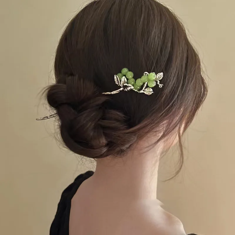 

Fashion Grape Hair Sticks for Women Simple Fruit Hairpins Disk Hairsticks Hair Chopsticks Headdress Jewelry Hair Accessories