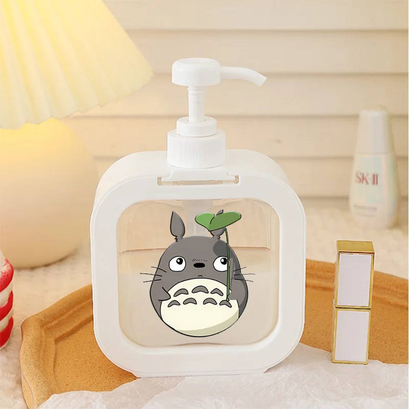 Totoro Soap Dispenser Liquid Hand Pump Miyazakis Anime Kawaii Refillable Shampoo Bottle Travel Portable Hand Soap Dispenser Gift