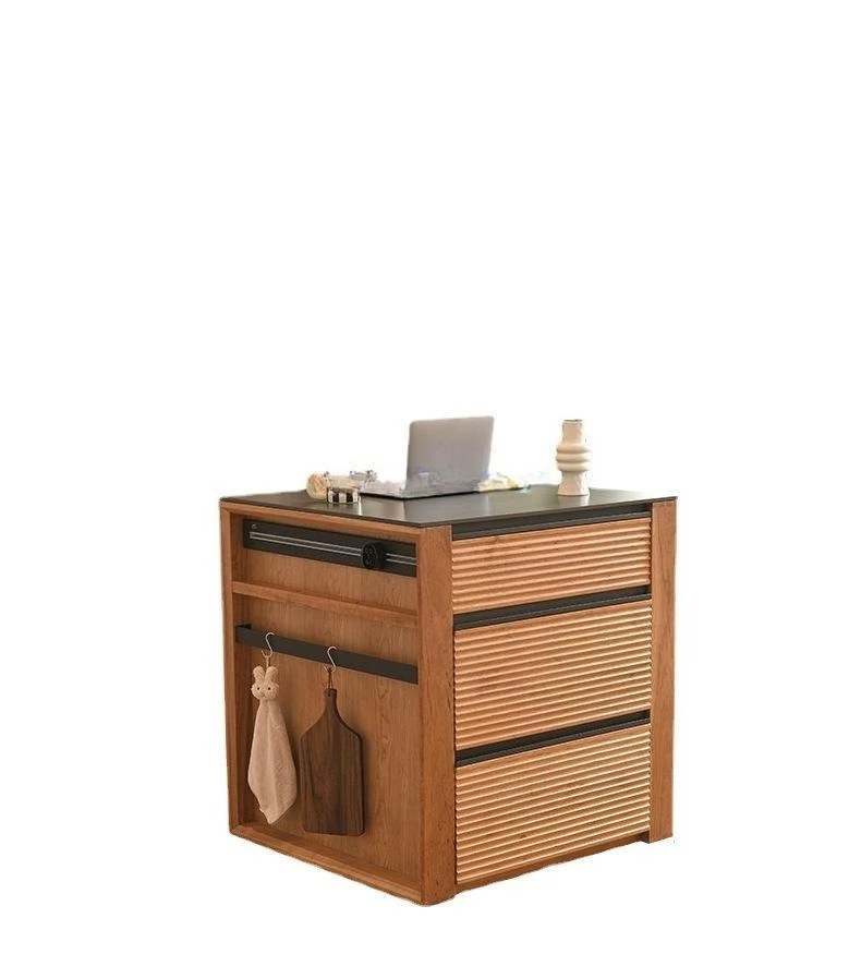 

Kitchen small water table restaurant rock slab, open middle island, French floating island, light luxury marble dining