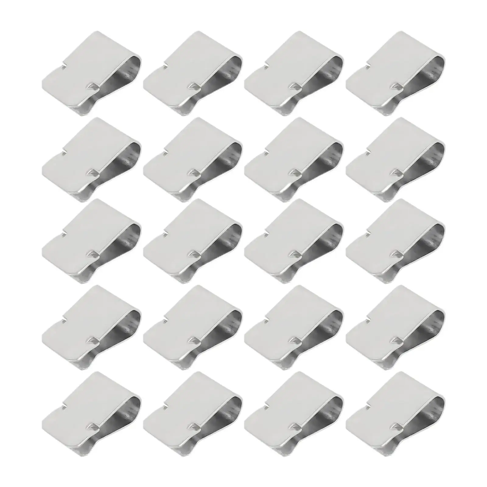 20 Pieces Stainless Steel Fixing Hardware Easy to Install Rustproof Cable Clips for Material Handling Indoor Outdoor