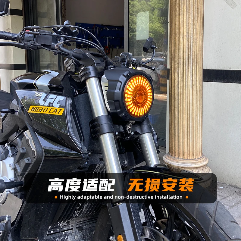Modified headlight assembly round lights, LED dual light lenses, angel eye headlights