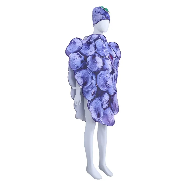 Purple Grape Cluster Foam Tunic Costume With Round Grape Shape For School Events Halloween Parties And Character Role Play view 5