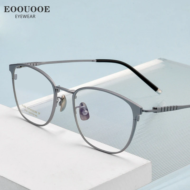 New Fasion Men's Glasses With 1.56 1.61 Prescription Lenses Pure Titanium Optics Eyeewear Progressive Myopia Reading Eyeglasses