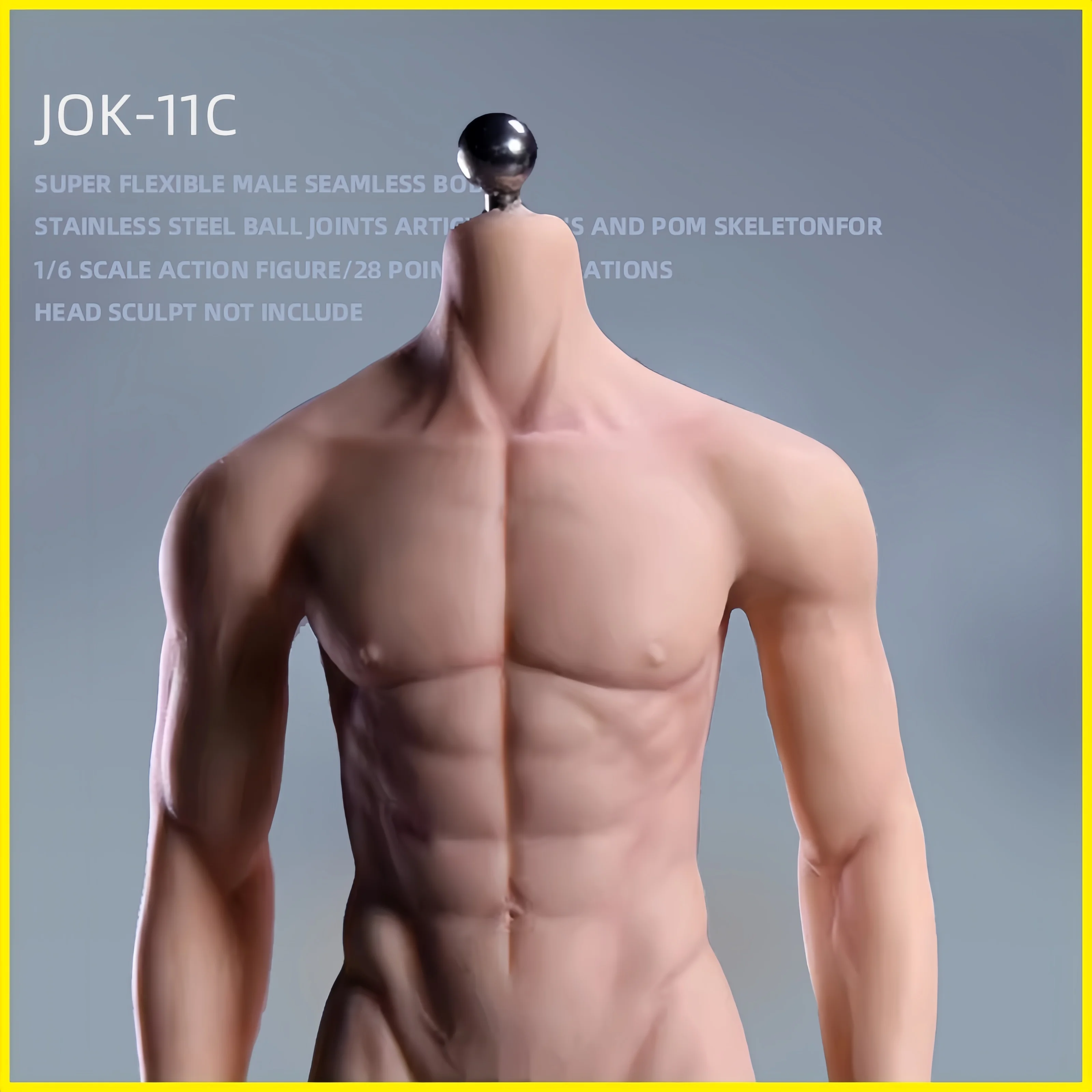 1/6 JIAOU الشكل دمية JOK-11C ذكر سلس الجسم لينة مرنة #4