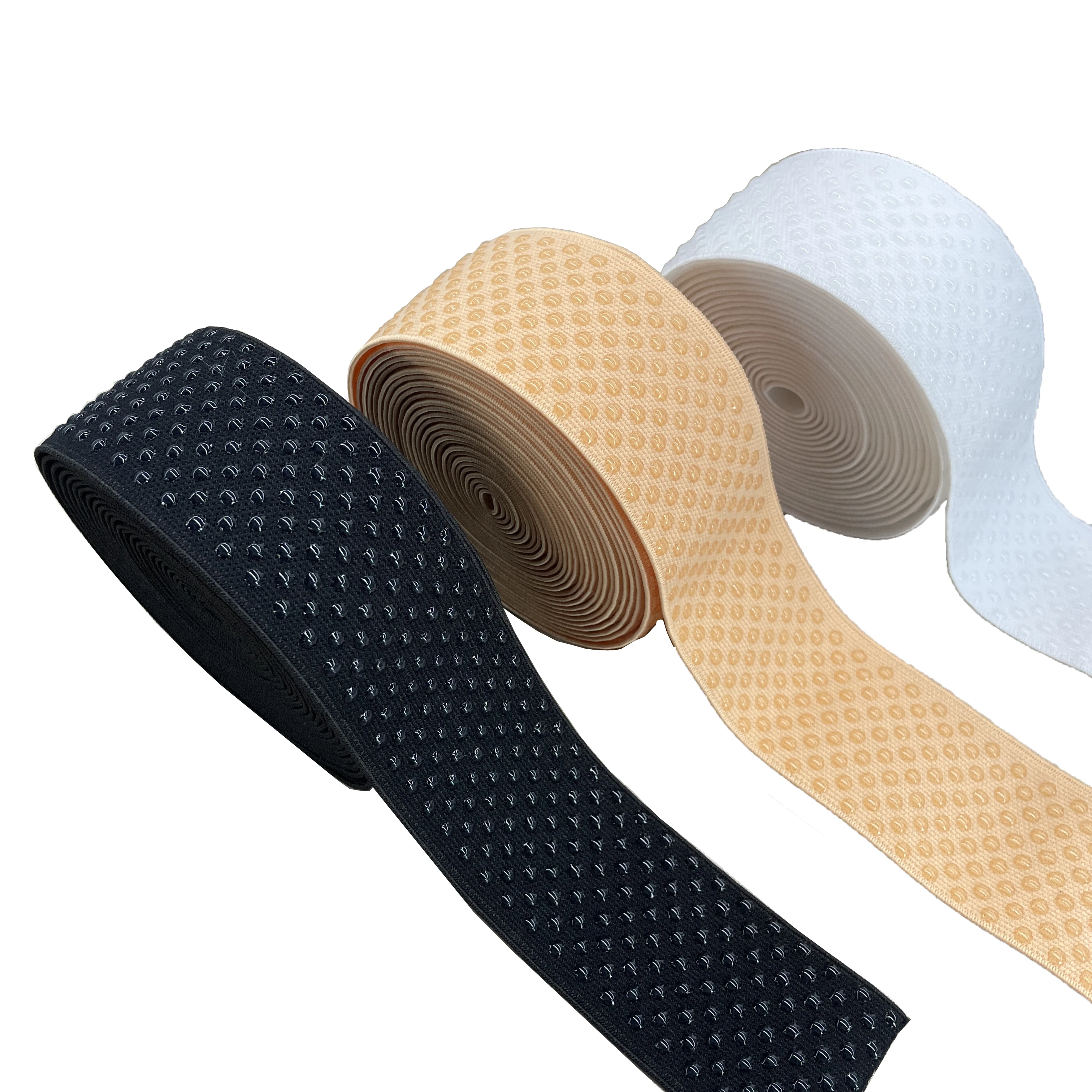 Dot Silicone Elastic Tape No Slip for Garment Accessory & Headband 2Yards Per Roll