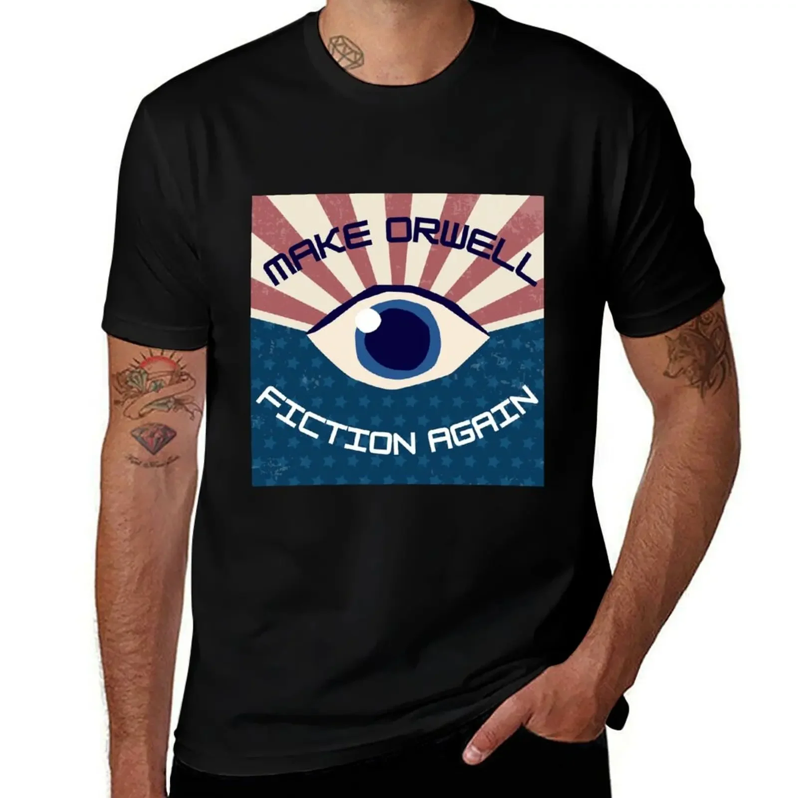 

Make Orwell Fiction Again T-Shirt oversizeds boys animal print anime t shirts heavy weight t shirts for men