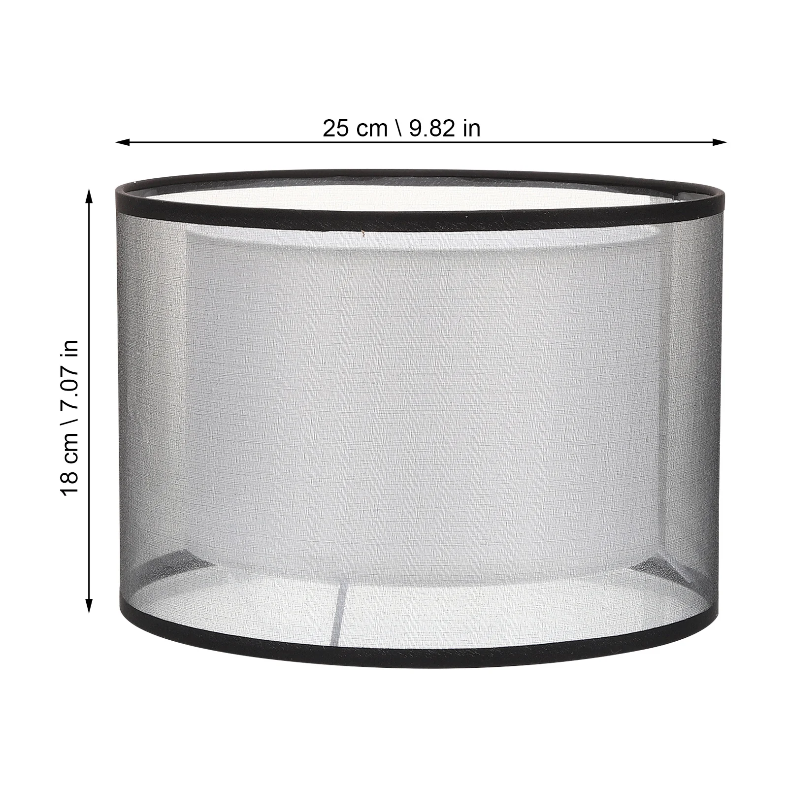 غطاء مصباح من القماش بطبقة مزدوجة عاكس الضوء المزخرف غطاء خفيف دافئ ناعم لمصباح طاولة بجانب السرير على الأرض #3