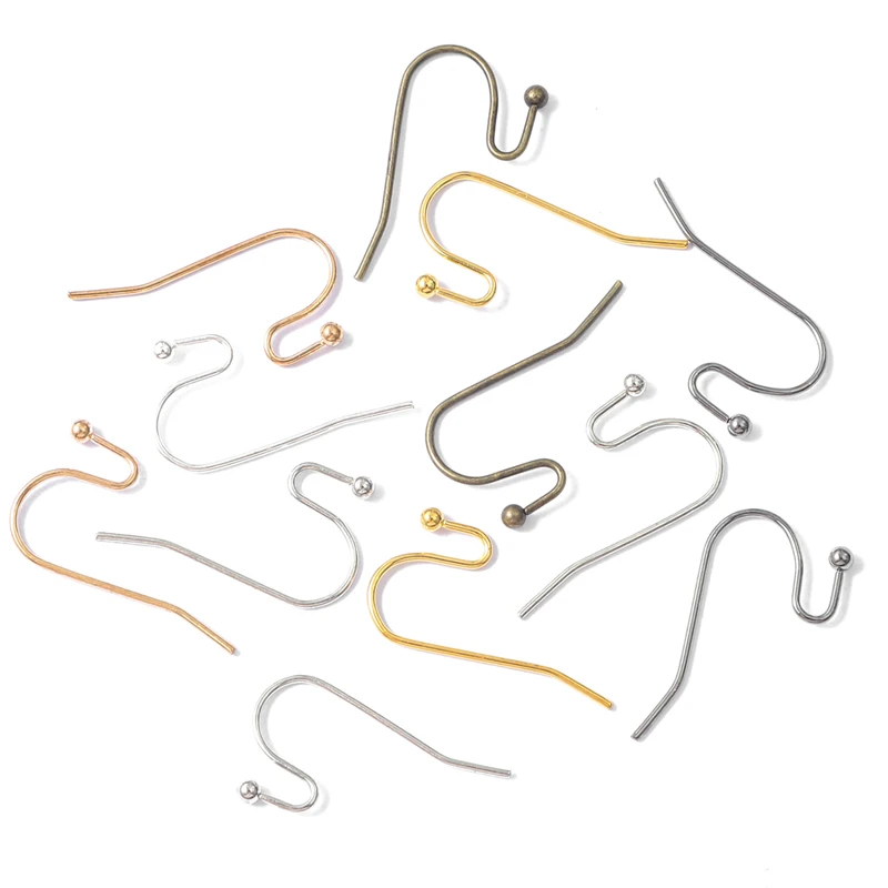

100pcs Stainless Steel DIY Earrings Hooks Clasp Findings Handmade Jewelry Making Accessories Earwire Accessories Steel Gold