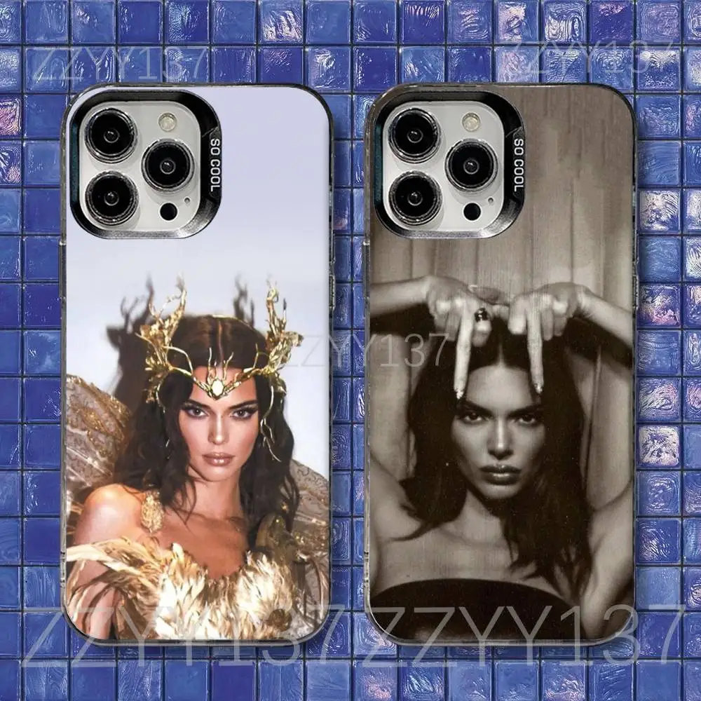 

Fashion Kendall Jenner Phone Case For iPhone 16,15,14,13,12,11,8,7,Pro,Max,Plus,Mini,XS,SE Shockproof Matte Cover