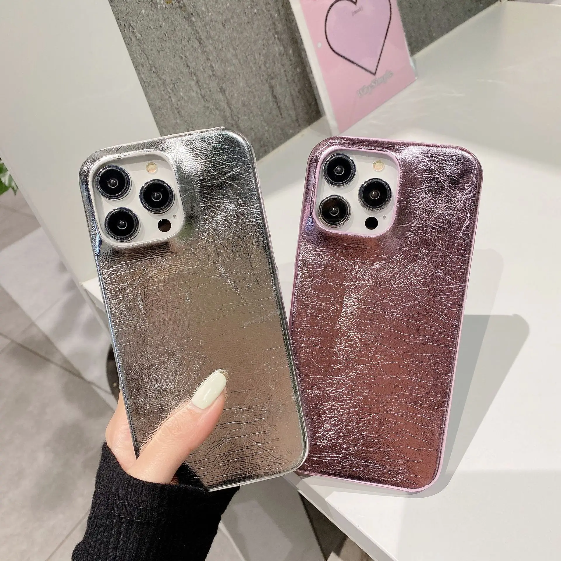 Silvery Pu Leather …