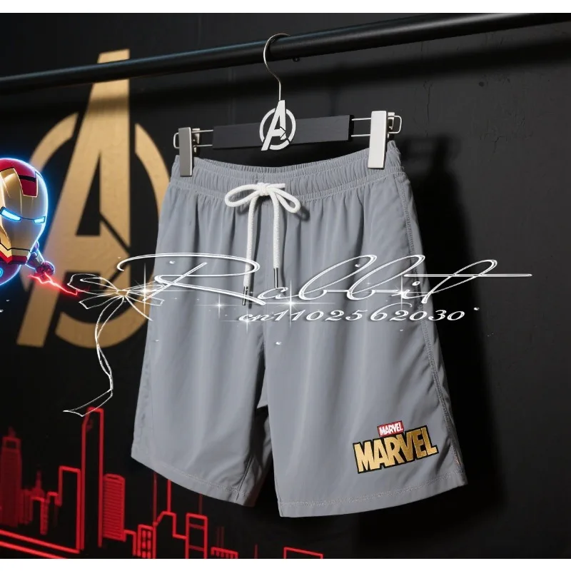 2025 صيف جديد مارفل خارقة الرجل الحديدي يحبك ثلاث آلاف مرة ثلاثية الأبعاد مطبوعة الكبار الوالدين والطفل السراويل الرياضية شورتات للبحر