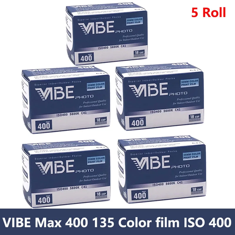 Classic 135 Negative Film VIBE Max 40018EXP/Roll Color film 1/3/5/10 Rolls  ISO 400  for Kodak M35/M38/H35 Camera Date:2026