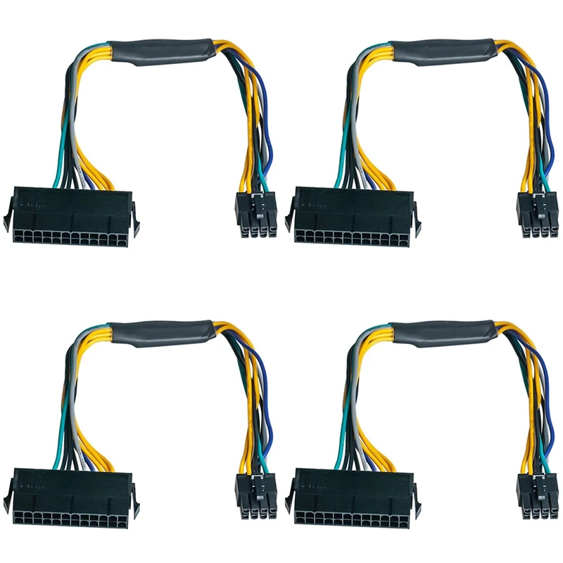 

4X 24-контактный на 8-контактный кабель адаптера питания ATX для DELL Optiplex 3020 7020 9020 Precision T1700, 12 дюймов (30 см)