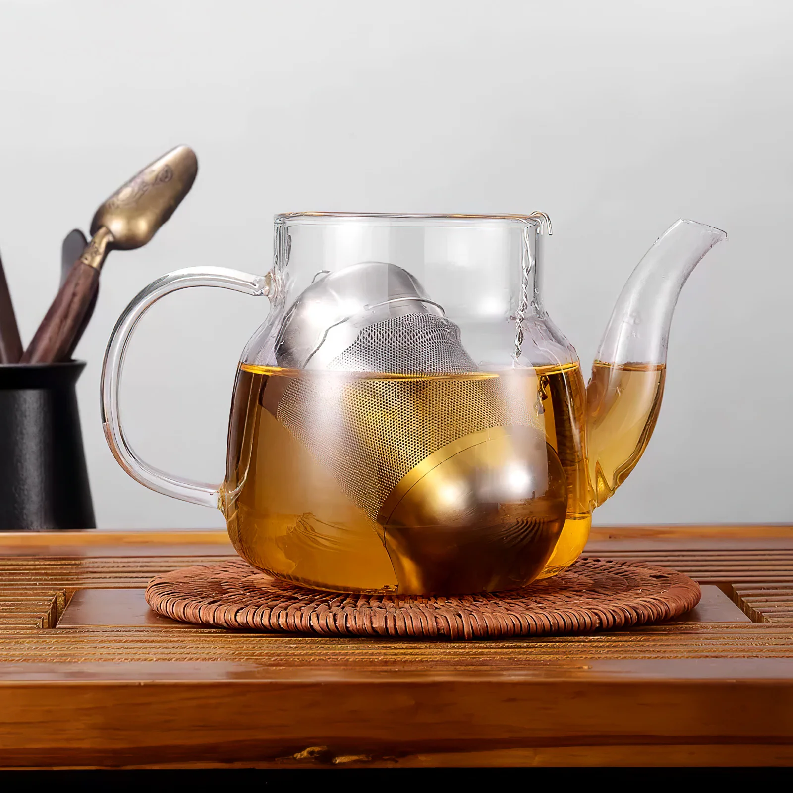 

BESTOYARD Stainless Steel 9.5cm Mesh Tea Filter Spice Strainer Herb Infuser for Cooking Soups Stews Silver