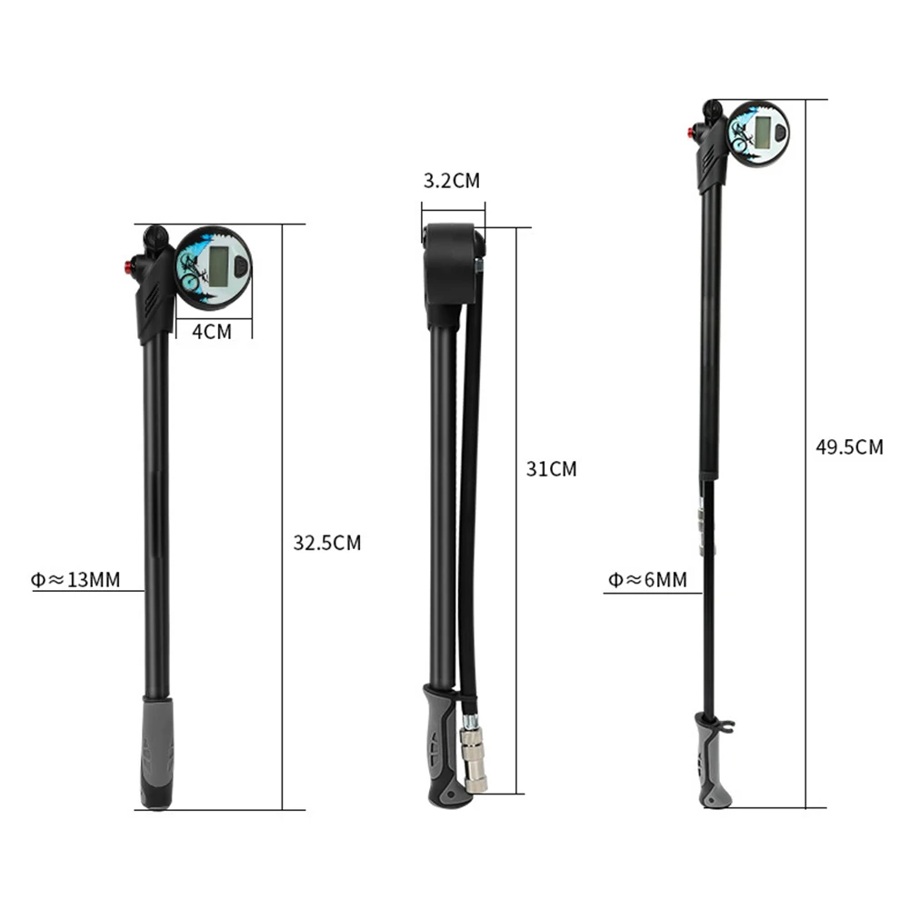 

Aluminum Alloy Pump Bike Tire Pump Front Fork Bike Air Pump Flexible Hose Resistance To Rust Sealing Performance