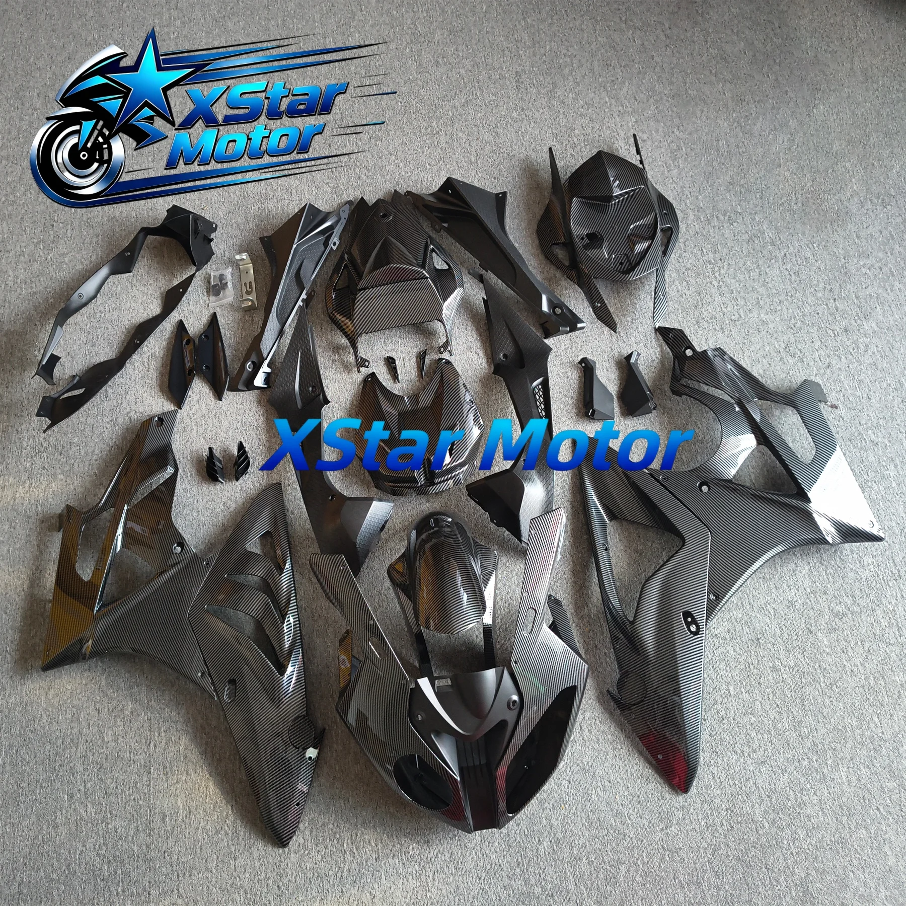 For BMW S1000RR 2009-2014 Motorcycle Fairing Kit Carbon Fiber Look Matte Black, Pearl Red, Black Gold
