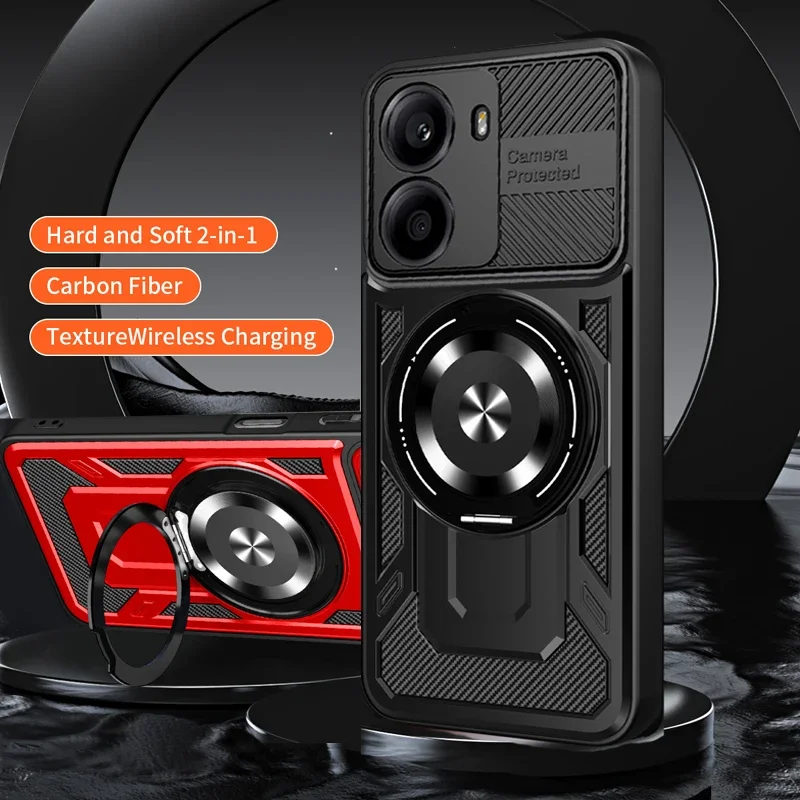 شحن لاسلكي مغناطيسي لهاتف Poco X6 F7 Ultra X7 Pro M6 Pro 4G M7 5G C75 جراب هاتف من السيليكون الناعم غطاء حماية