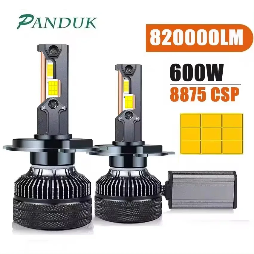 

PANDUK Canbus Автомобильная светодиодная фара H4 LED H7 LED H8 H9 H11 H1 9005 HB3 9006 HB4 Автоматическая противотуманная лампа 600 Вт 820000 ЛМ 6000К 12В