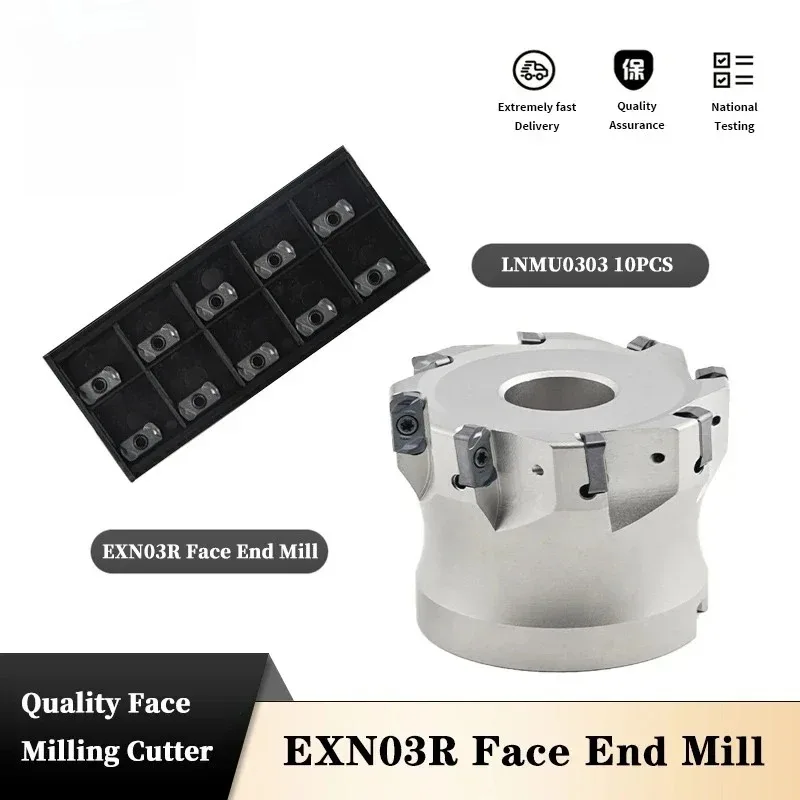 

EXN03R fast feed open rough face milling cutter disc through double face LNMU0303ZER fast feed milling cutter insert face mill