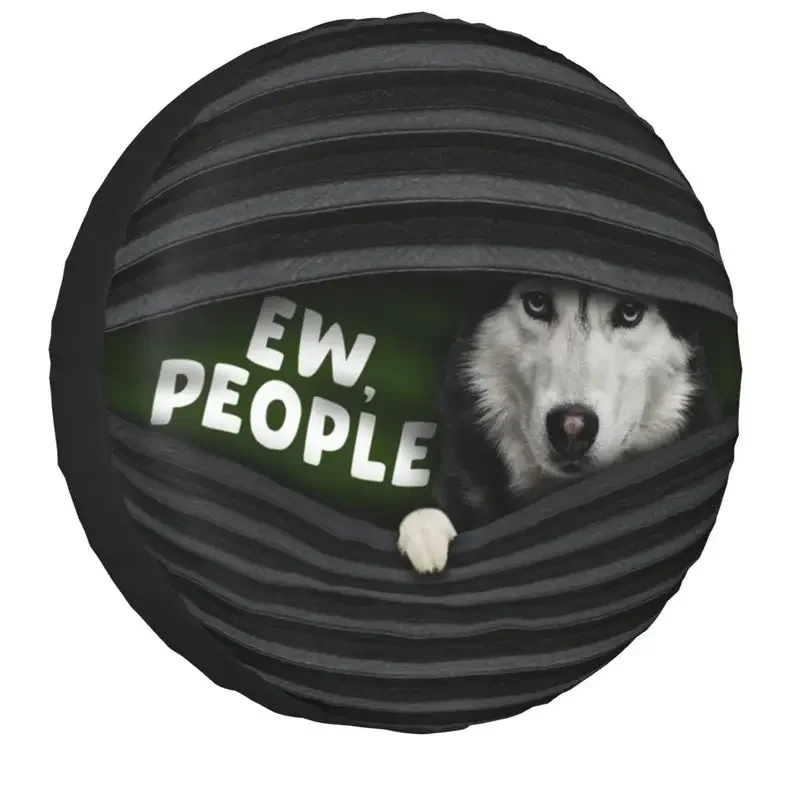 Custom Funny Siberian Husky Dog Spare Tire Cover for Jeep Toyota Mitsubishi 4WD 4x4 SUV Car Wheel Protector 14