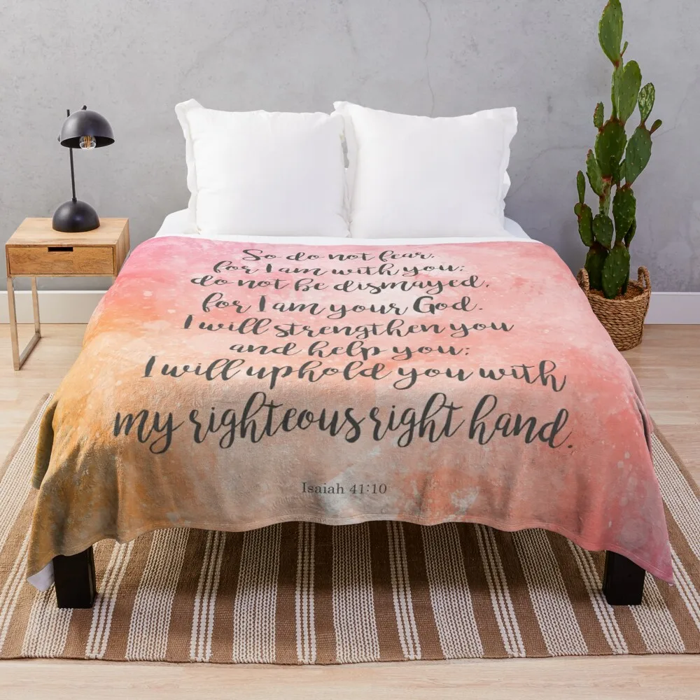 

Isaiah 41:10 Throw Blanket Bed Sofa Quilt Moving Winter beds Furry Blankets