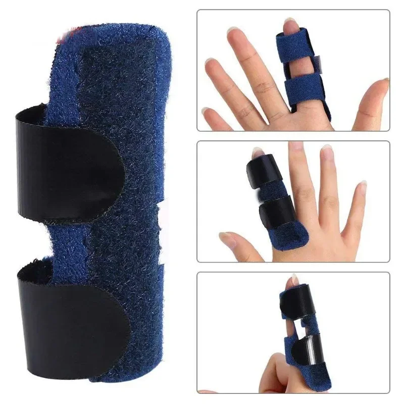 1Pc Pain Relief Aluminium Finger Splint Fracture Fixation Protection Brace Corrector Support with Adjustable Tape Bandage