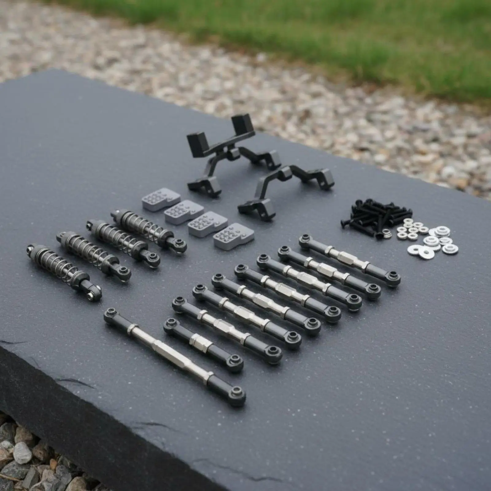 RC Crawler 1/16 Metal Chassis Linkage Upgrade Kit for C14 C24 C34 B14 B24 Steering Stabilizer