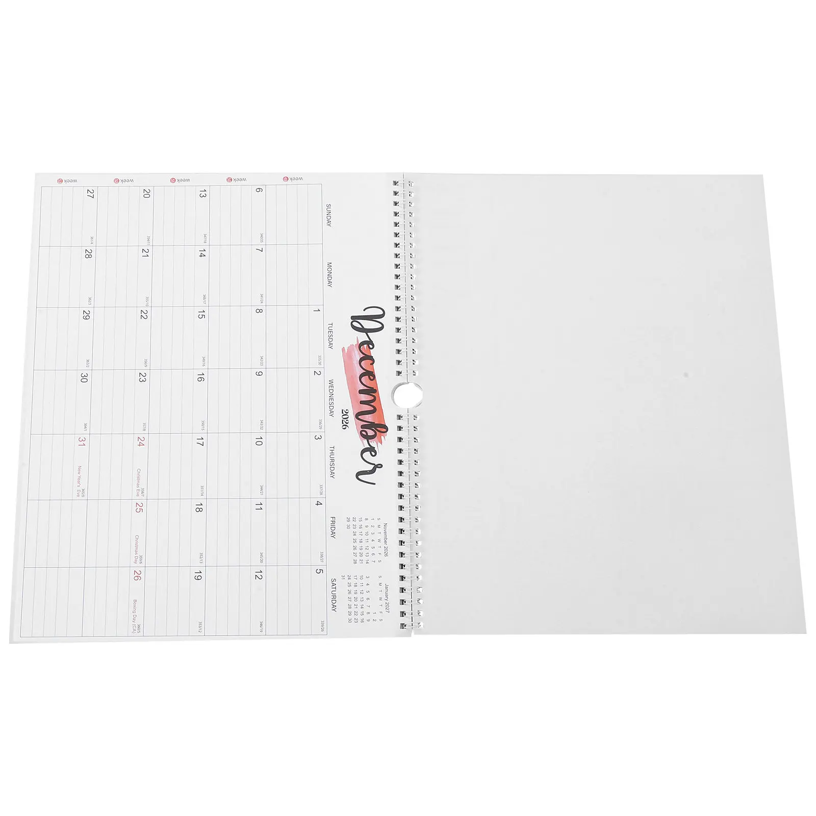 

Настенный календарь-планировщик на 2026 год, ежемесячный, на спирали, большой формат, на 18 месяцев, с датами праздников, для семейного планирования и офиса