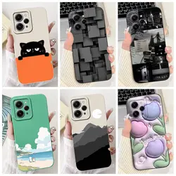 For Xiaomi Redmi 12 Case Popular Flower Cartoon Camera Protection Soft Cover For Xiomi Redmi 12 Funda on Redmi12 4G Bumper 6.79
