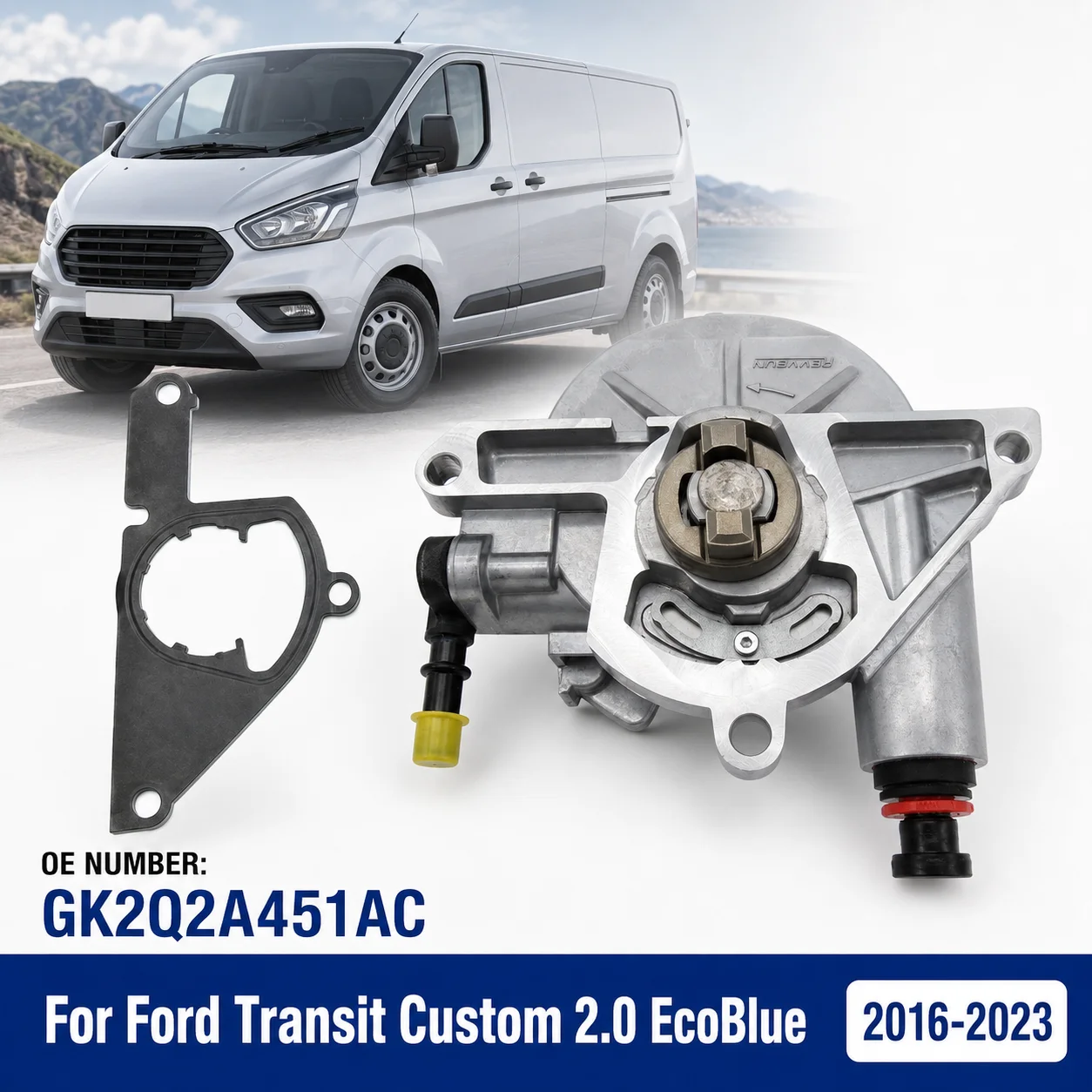 Brake Vacuum Pump For Transit Custom Tourneo Custom 2016-2023 2.0 Ecoblue Ranger S-max 2018-on Gk2q2a451ac