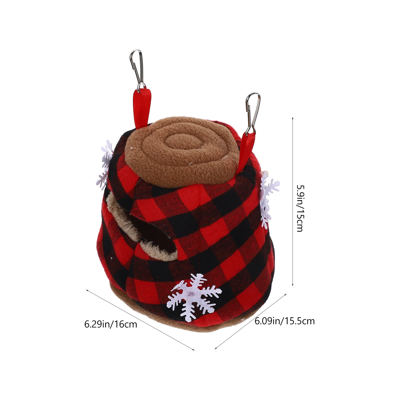 Świąteczny Hamak dla Chomika, Śnieżny, Bawełniany, Ciepły, do Klatki, Łóżko dla Małych Zwierząt, Hamak dla Świnek Morskich, Papugi, Kryjówka dla Świnek Morskich