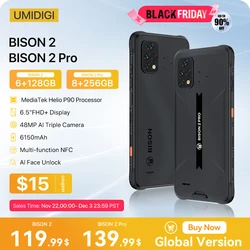 UMIDIGI BISON 2, BISON 2 Pro muslimex sistema Android, muslimyhelio P90 6,5-muslimfhd + 48 MP c.