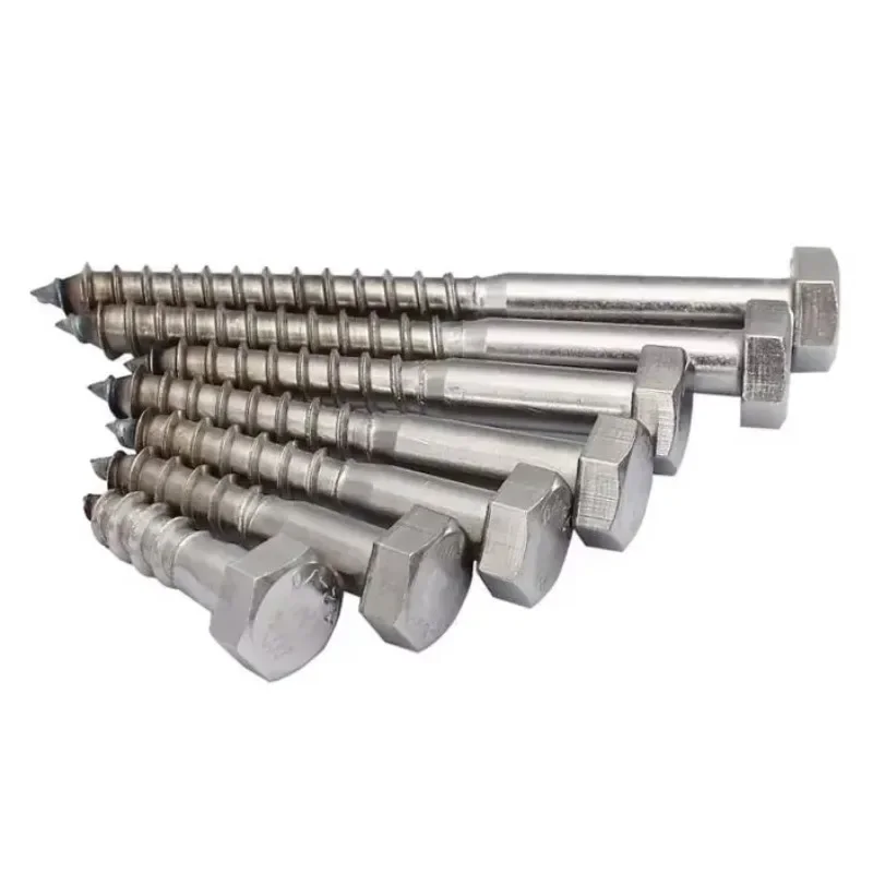 

QpeLfwav 20pcs M6 stainless steel flat head hex self tapping screws wood screw furniture decoration bolts 10mm-30mm length