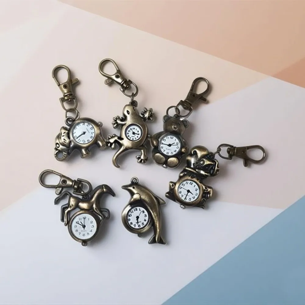 Key Holder Vintage Design Pocket Watch Retro Creative Quartz Movement Quartz Watch Durable Lightweight Key Ring Key Decoration