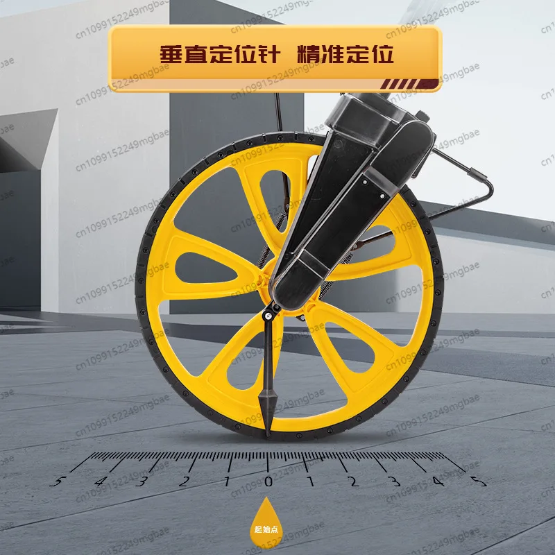 Center with Brake Mechanical Wheel Rangefinder Hand-pushed Outdoor Measuring Tool